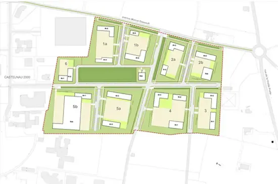 Plan du lotissement Jean Mermoz — 30 lots, avenue Marcel Dassault